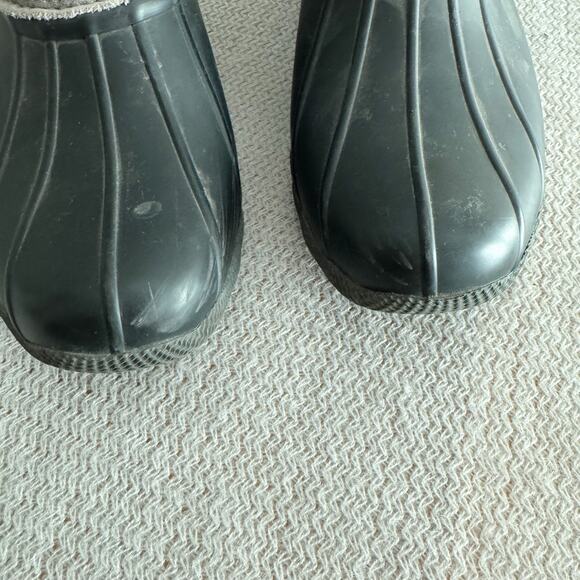 Sperry Grey + Black Saltwater Duck Boots Size 9 Snow Boots Outdoor Winter - Picture 2 of 7